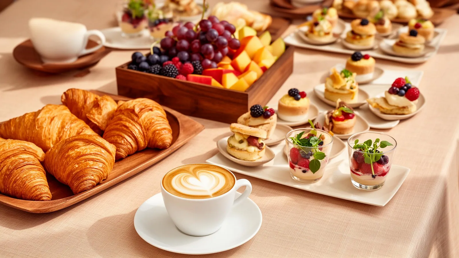 BREJK Coffee Break pogostitev – sveže pecivo, sezonsko sadje, finger food prigrizki in kava